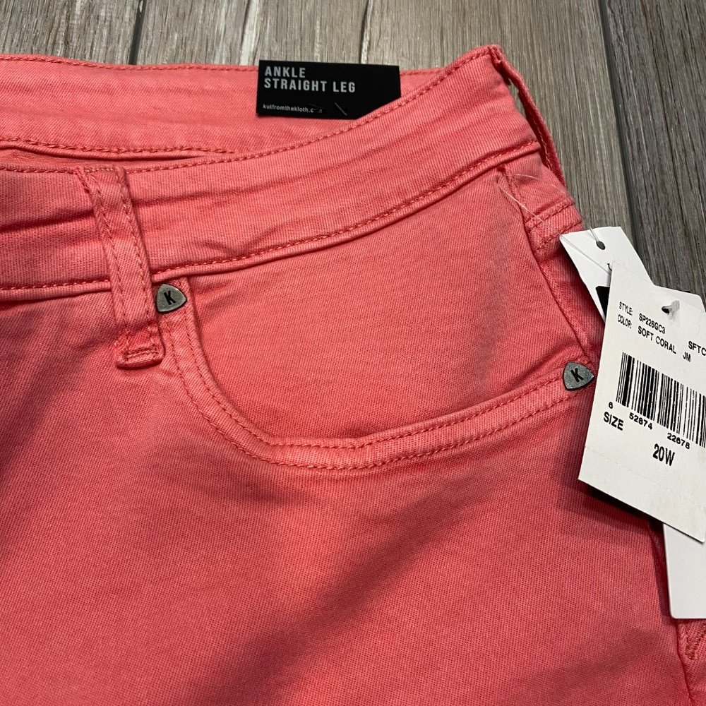 NWT Women's Kut From The Kloth soft coral jeans 20W - Picture 6 of 8